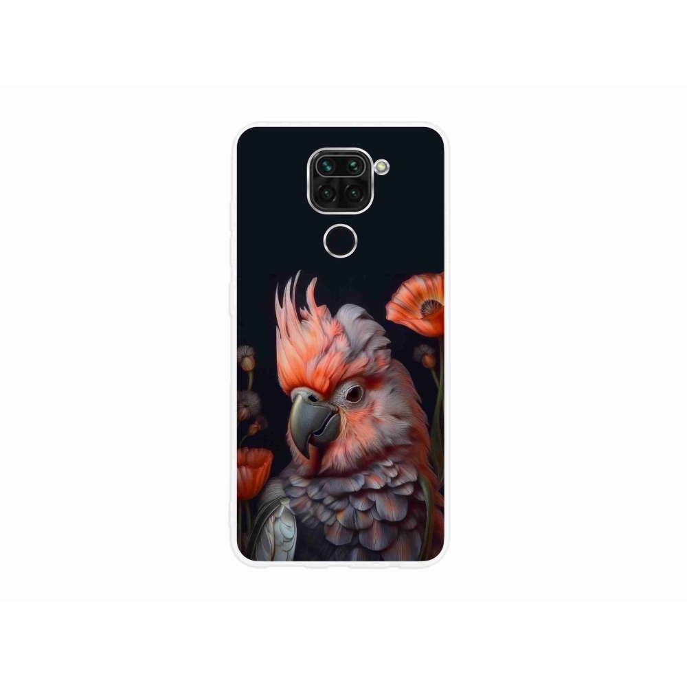 Gélový kryt mmCase na Xiaomi Redmi Note 9 - papagáj kakadu vo farbách