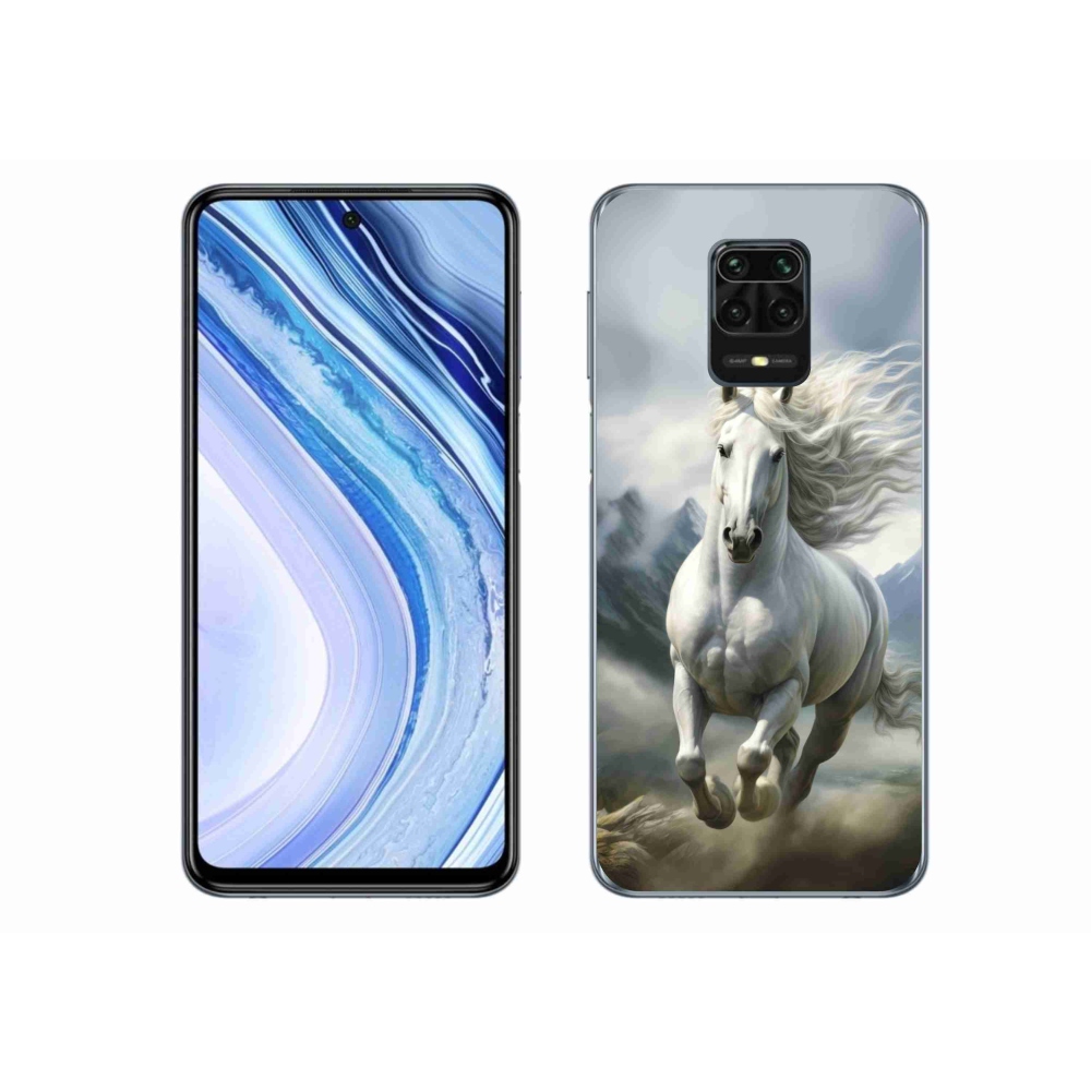 Gélový kryt mmCase na Xiaomi Redmi Note 9 Pro - bežiaci biely kôň 3