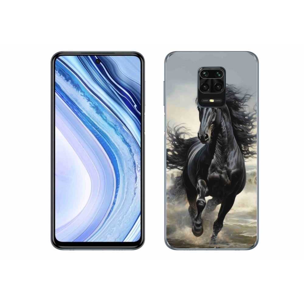Gélový kryt mmCase na Xiaomi Redmi Note 9 Pro - bežiaci čierny kôň