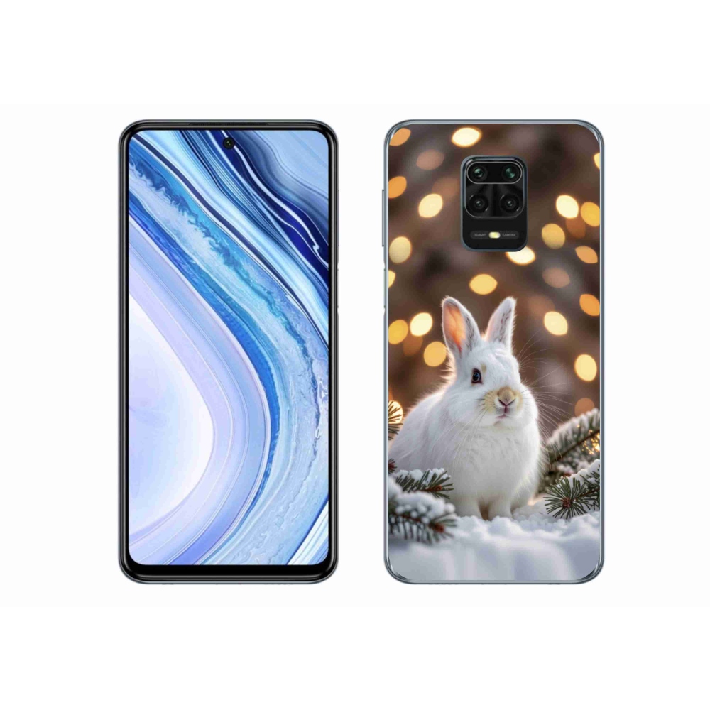 Gélový kryt mmCase na Xiaomi Redmi Note 9 Pro - biely zajac
