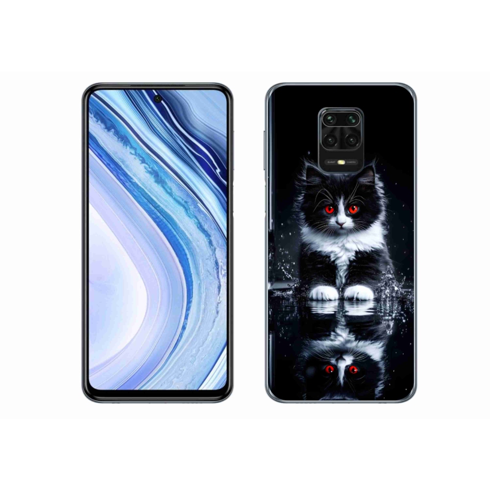 Gélový kryt mmCase na Xiaomi Redmi Note 9 Pro - čiernobiele mačiatko