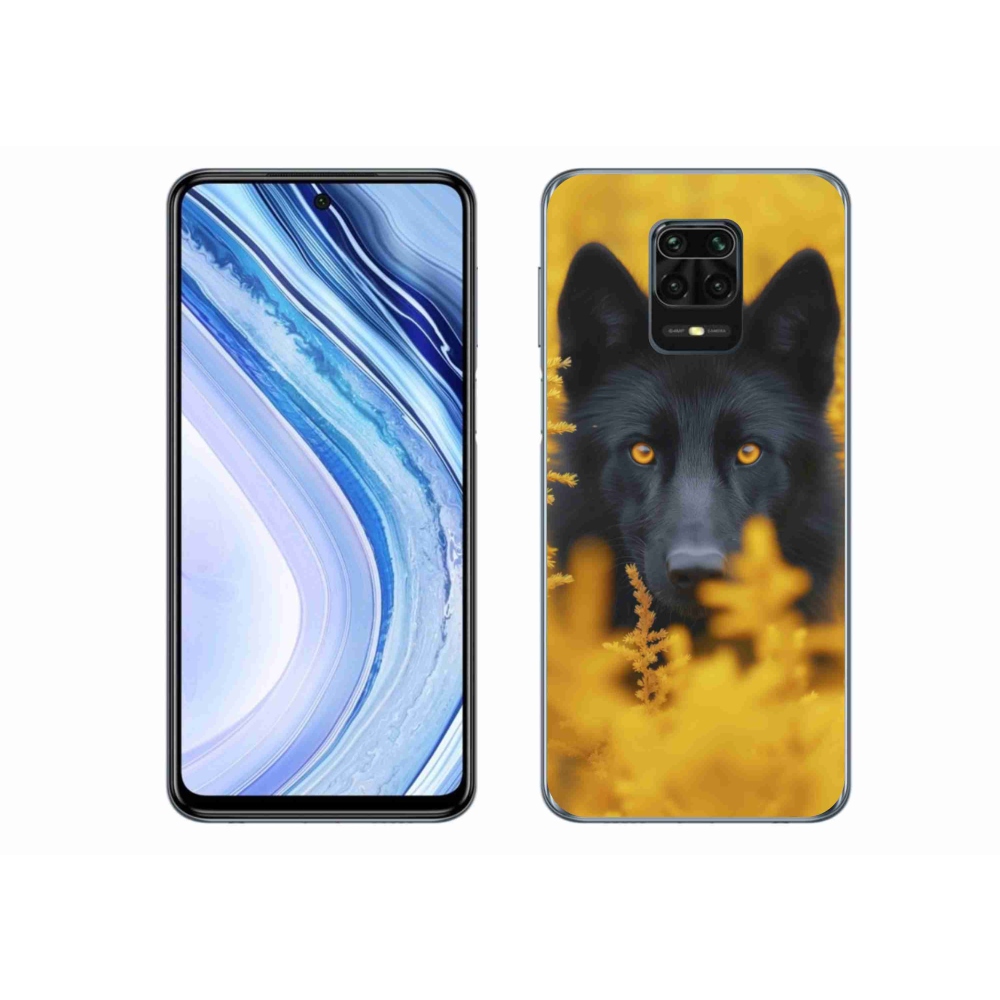 Gélový kryt mmCase na Xiaomi Redmi Note 9 Pro - čierny vlk 2