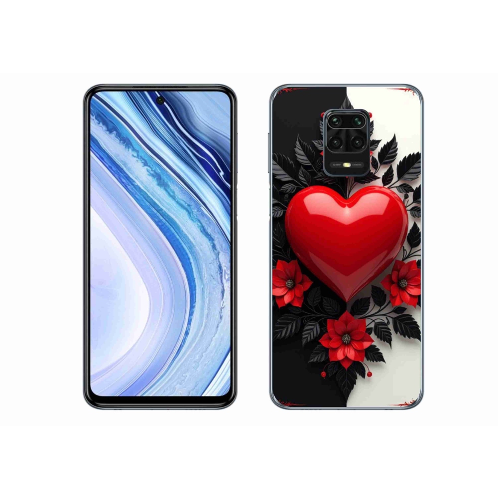 Gélový kryt mmCase na Xiaomi Redmi Note 9 Pro - červené srdce