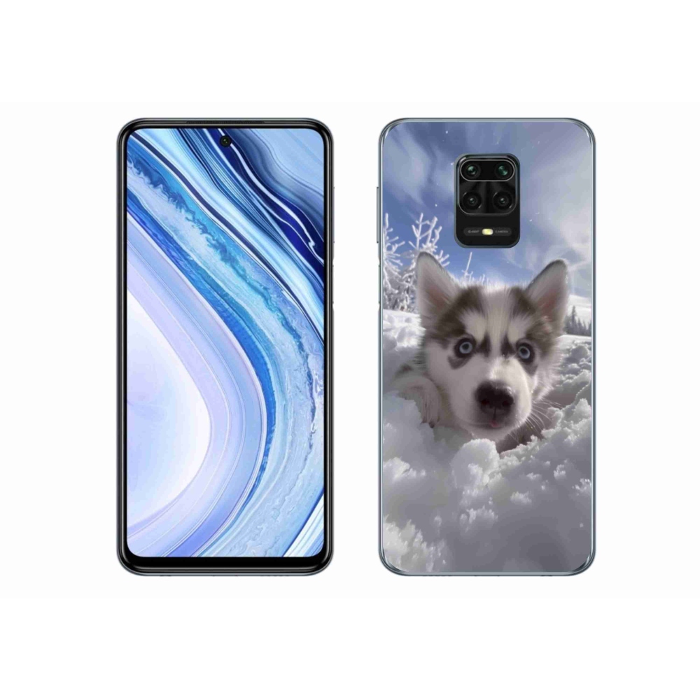 Gélový kryt mmCase na Xiaomi Redmi Note 9 Pro - husky v snehu
