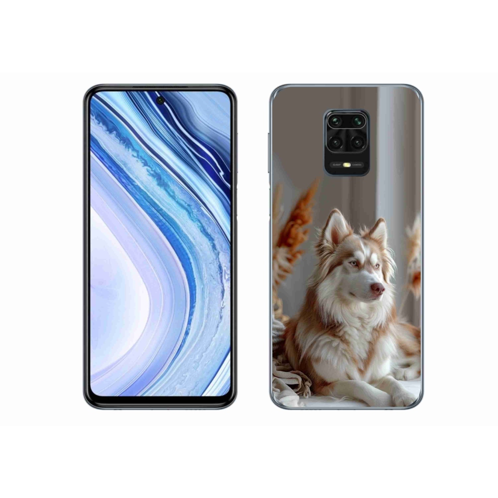 Gélový kryt mmCase na Xiaomi Redmi Note 9 Pro - pokojný sibírsky husky