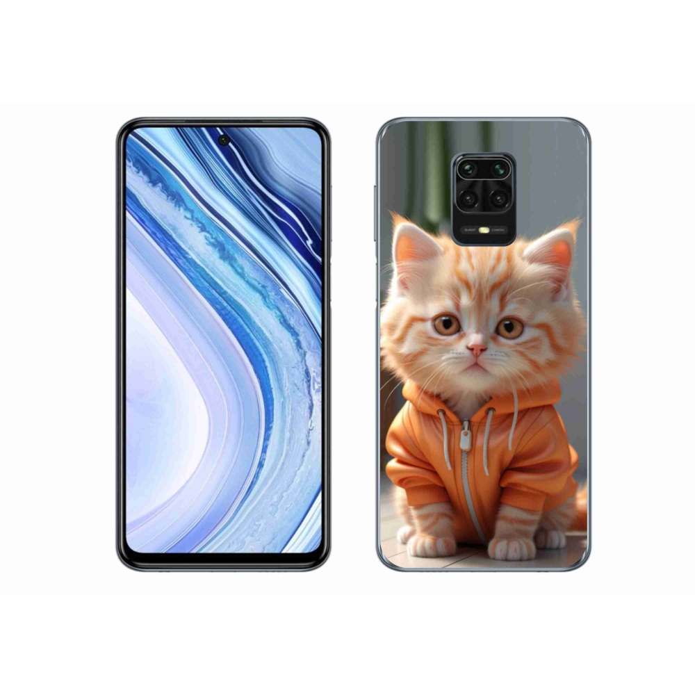 Gélový kryt mmCase na Xiaomi Redmi Note 9 Pro - mačiatko v mikine
