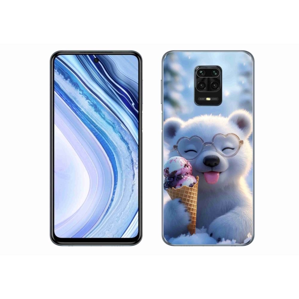 Gélový kryt mmCase na Xiaomi Redmi Note 9 Pro - medvedík so zmrzlinou