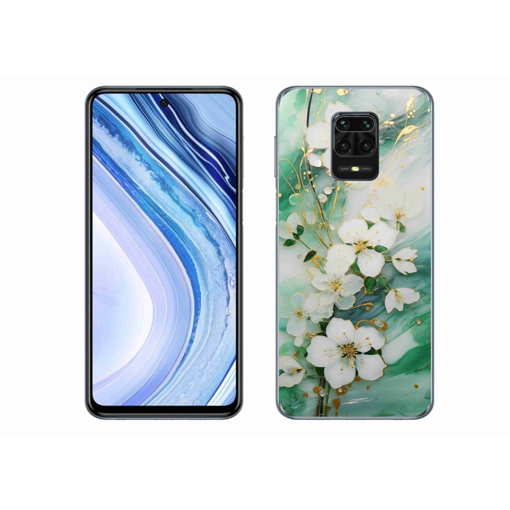 Gélový kryt mmCase na Xiaomi Redmi Note 9 Pro - nežné kvety