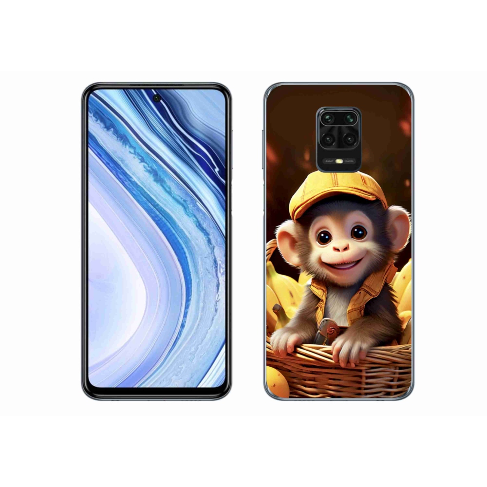 Gélový kryt mmCase na Xiaomi Redmi Note 9 Pro - opice v košíku