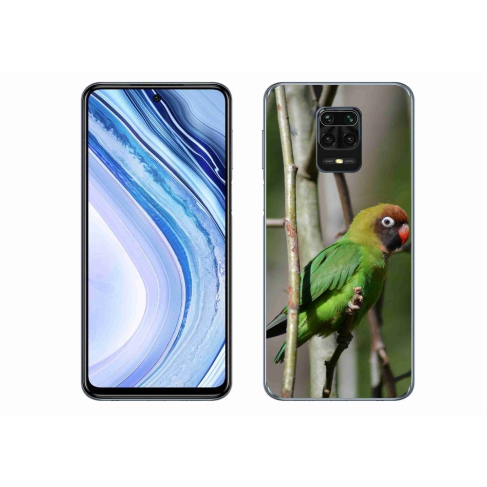 Gélový kryt mmCase na Xiaomi Redmi Note 9 Pro - papagáj agapornis