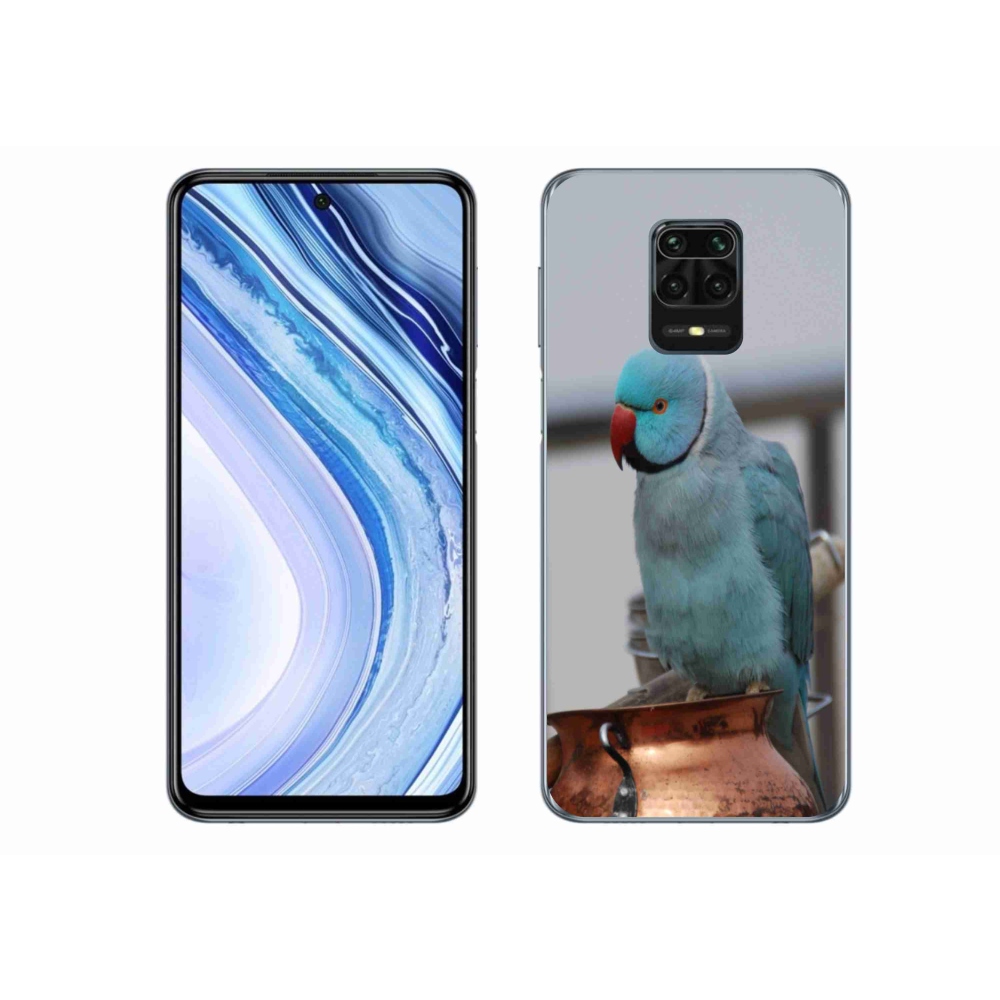 Gélový kryt mmCase na Xiaomi Redmi Note 9 Pro - papagáj alexander modrý