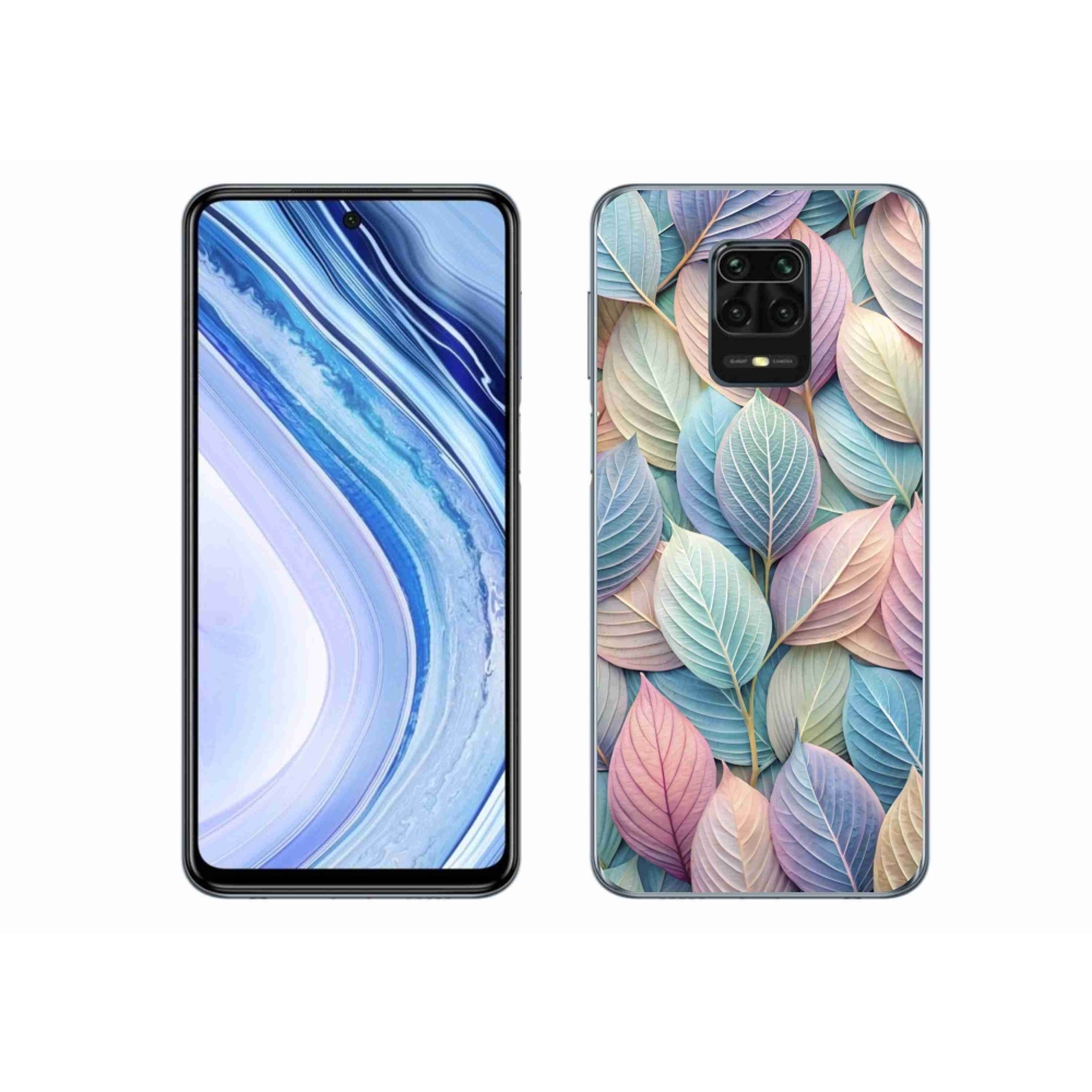 Gélový kryt mmCase na Xiaomi Redmi Note 9 Pro - pastelové listy