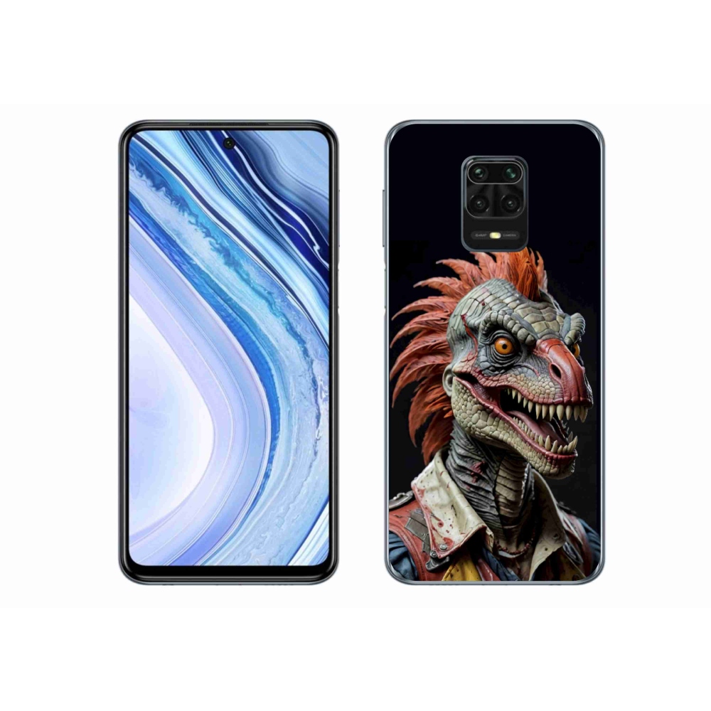Gélový kryt mmCase na Xiaomi Redmi Note 9 Pro - punk dinosaurus