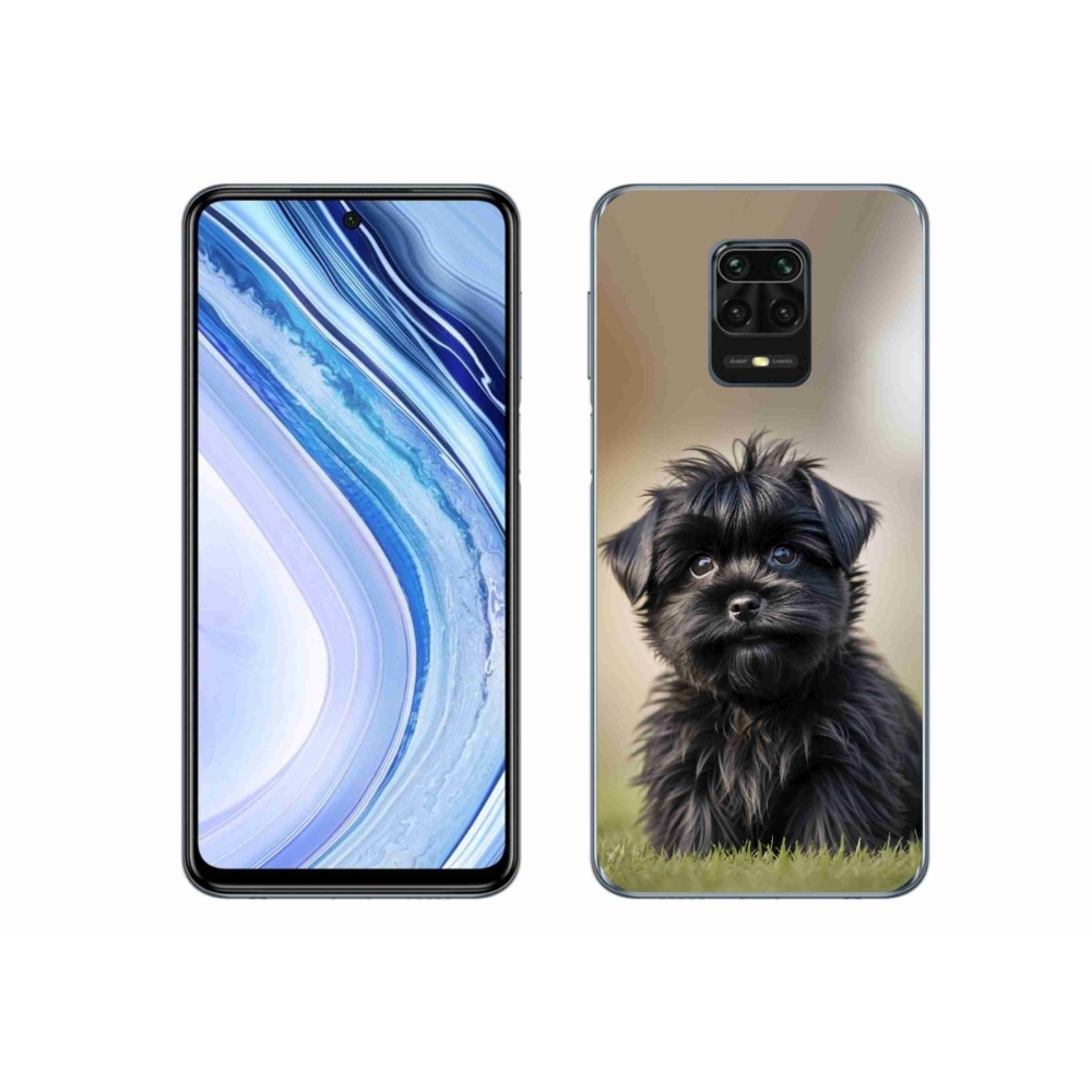 Gélový kryt mmCase na Xiaomi Redmi Note 9 Pro - roztomilý čierny psík