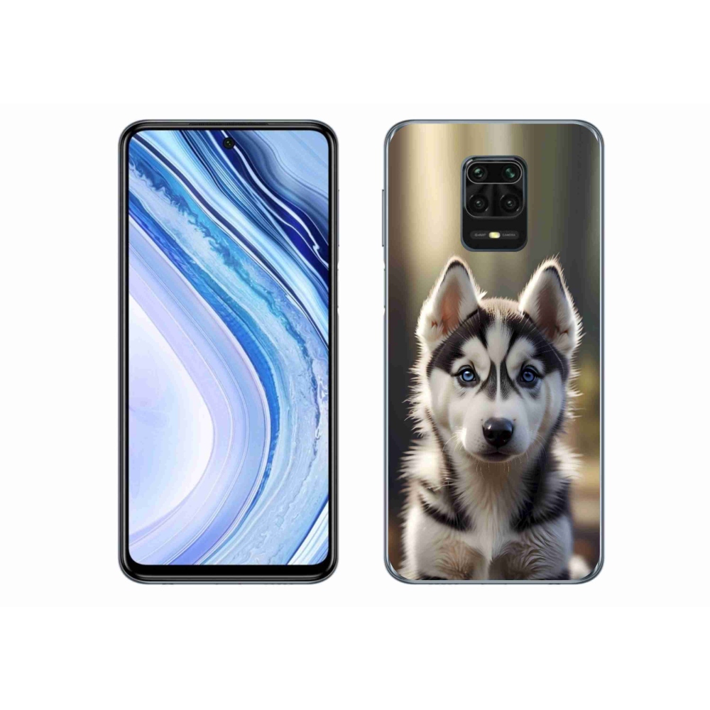 Gélový kryt mmCase na Xiaomi Redmi Note 9 Pro - roztomilý sibírsky husky