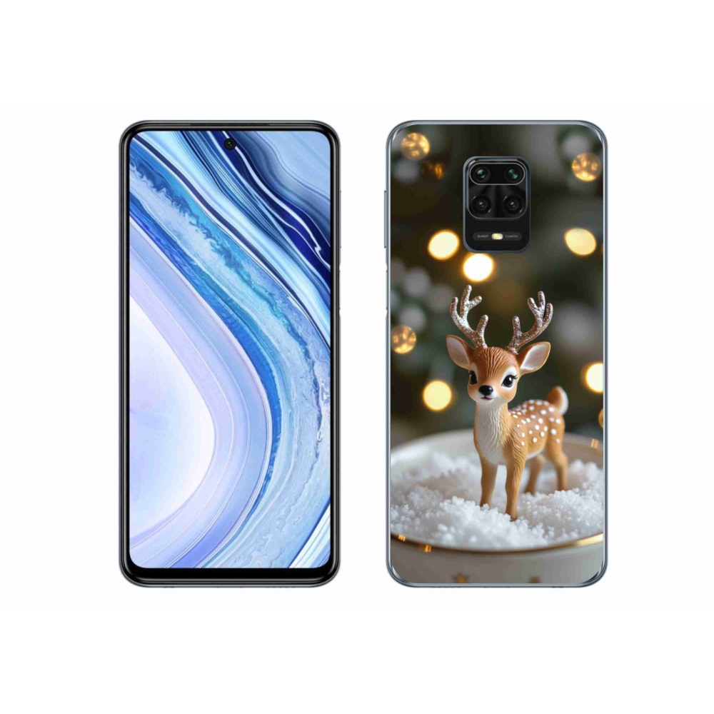 Gélový kryt mmCase na Xiaomi Redmi Note 9 Pro - roztomilý vianočný jeleň
