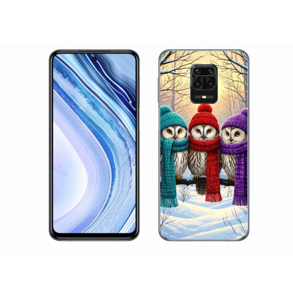Gélový kryt mmCase na Xiaomi Redmi Note 9 Pro - soví priatelia