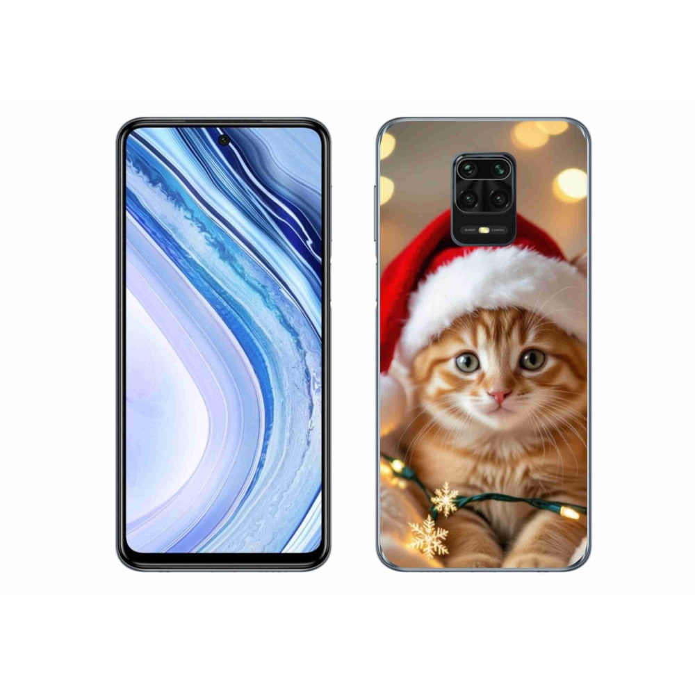 Gélový kryt mmCase na Xiaomi Redmi Note 9 Pro - vianočné mačiatko
