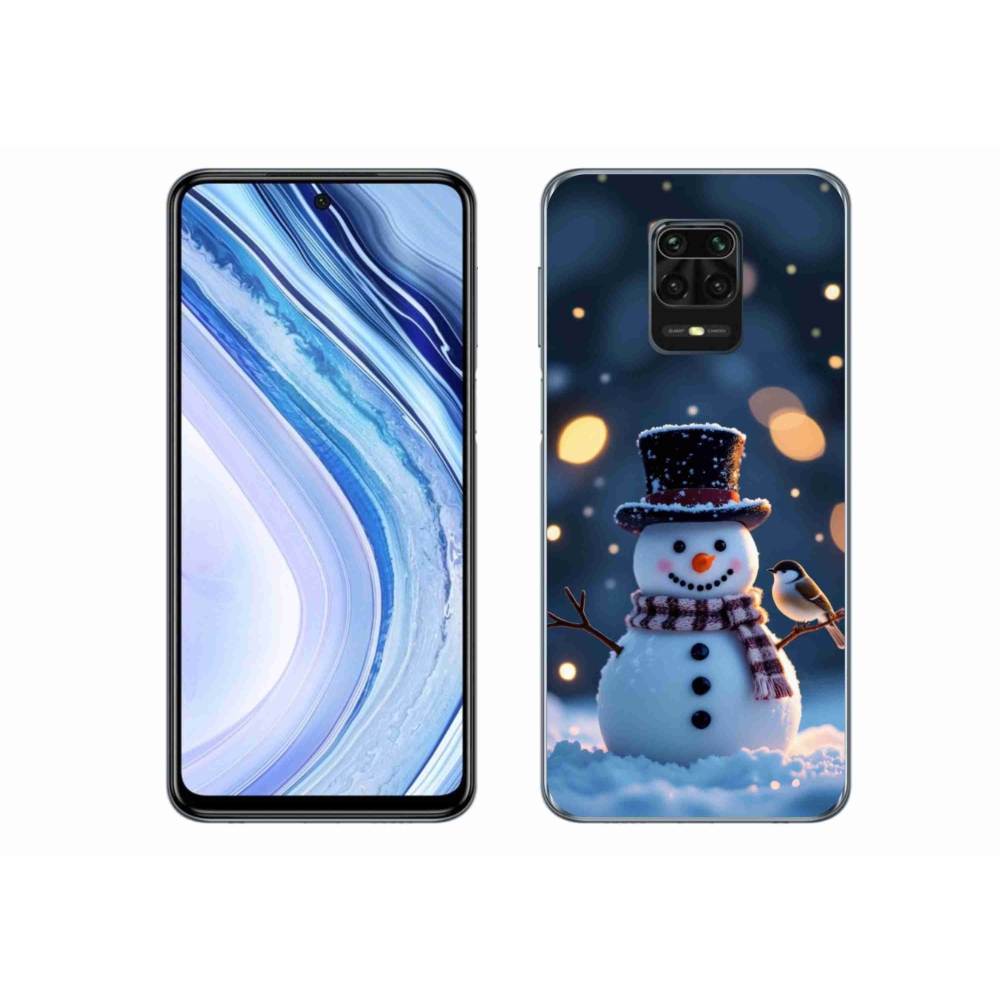 Gélový kryt mmCase na Xiaomi Redmi Note 9 Pro - vianočný snehuliak