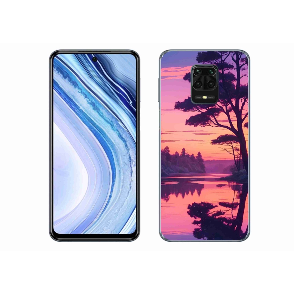 Gélový kryt mmCase na Xiaomi Redmi Note 9 Pro - západ slnka nad jazerom
