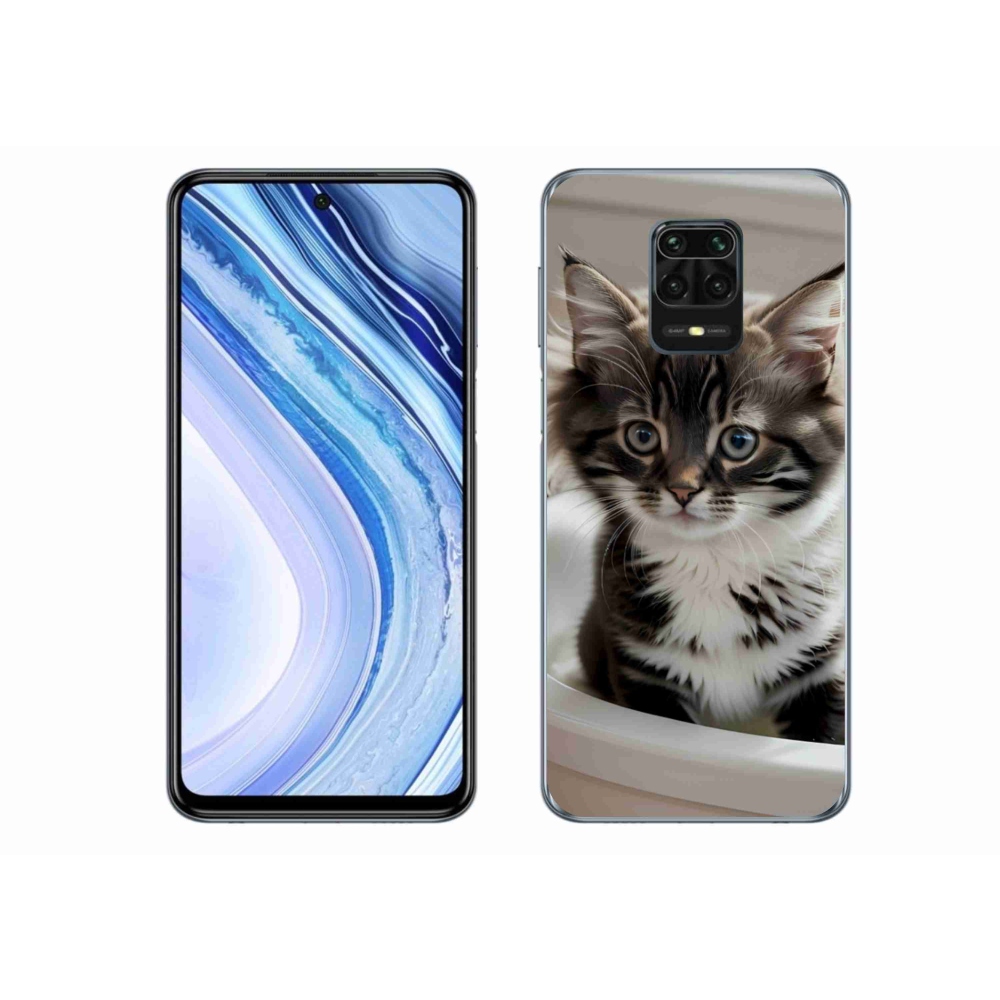Gélový kryt mmCase na Xiaomi Redmi Note 9 Pro - zvedavé mačiatko
