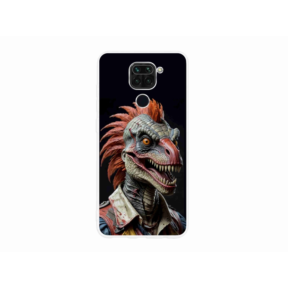 Gélový kryt mmCase na Xiaomi Redmi Note 9 - punk dinosaurus