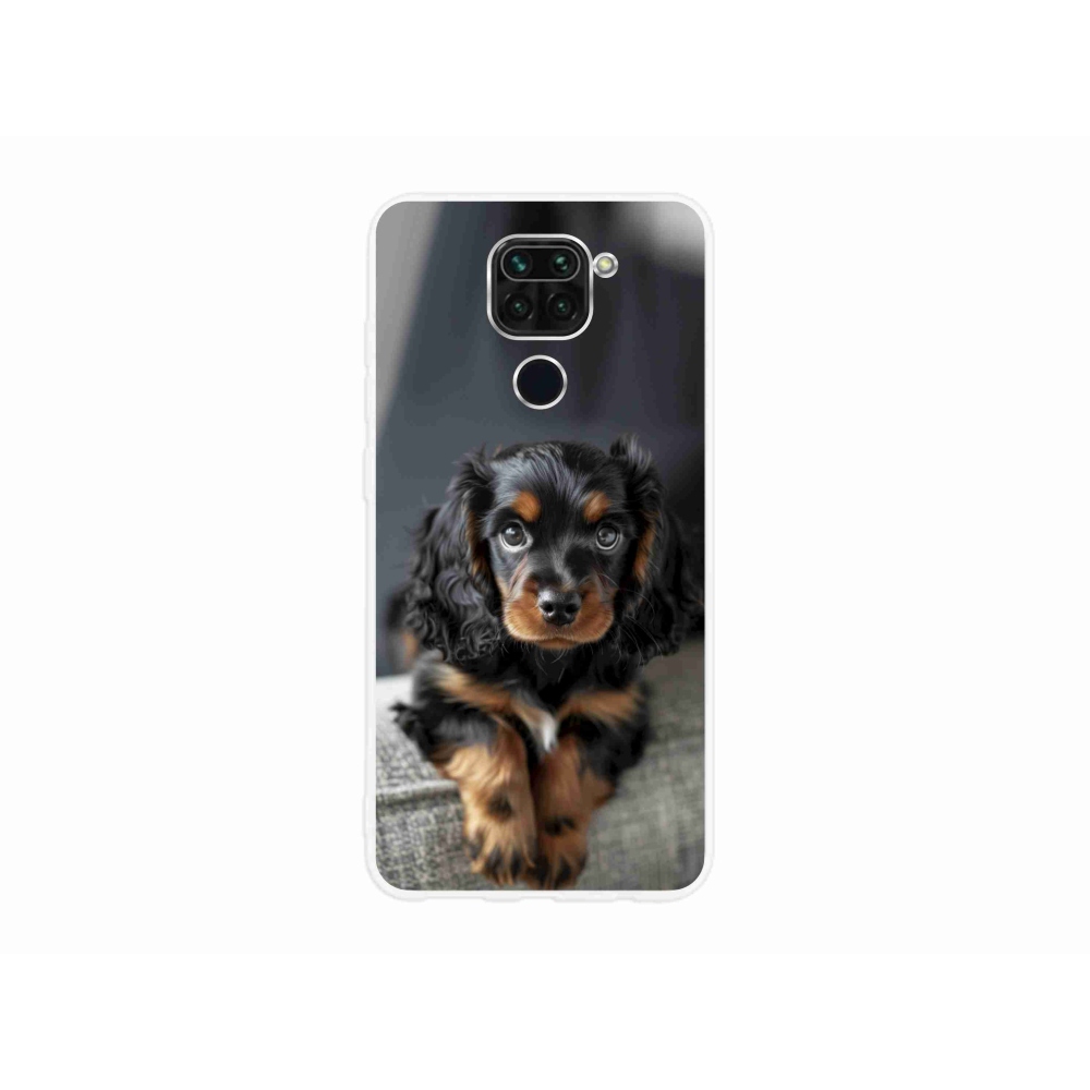 Gélový kryt mmCase na Xiaomi Redmi Note 9 - roztomilý dlhosrstý jazvečík