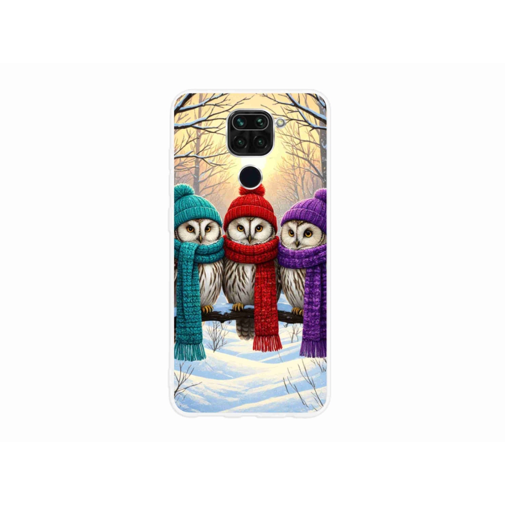 Gélový kryt mmCase na Xiaomi Redmi Note 9 - soví priatelia