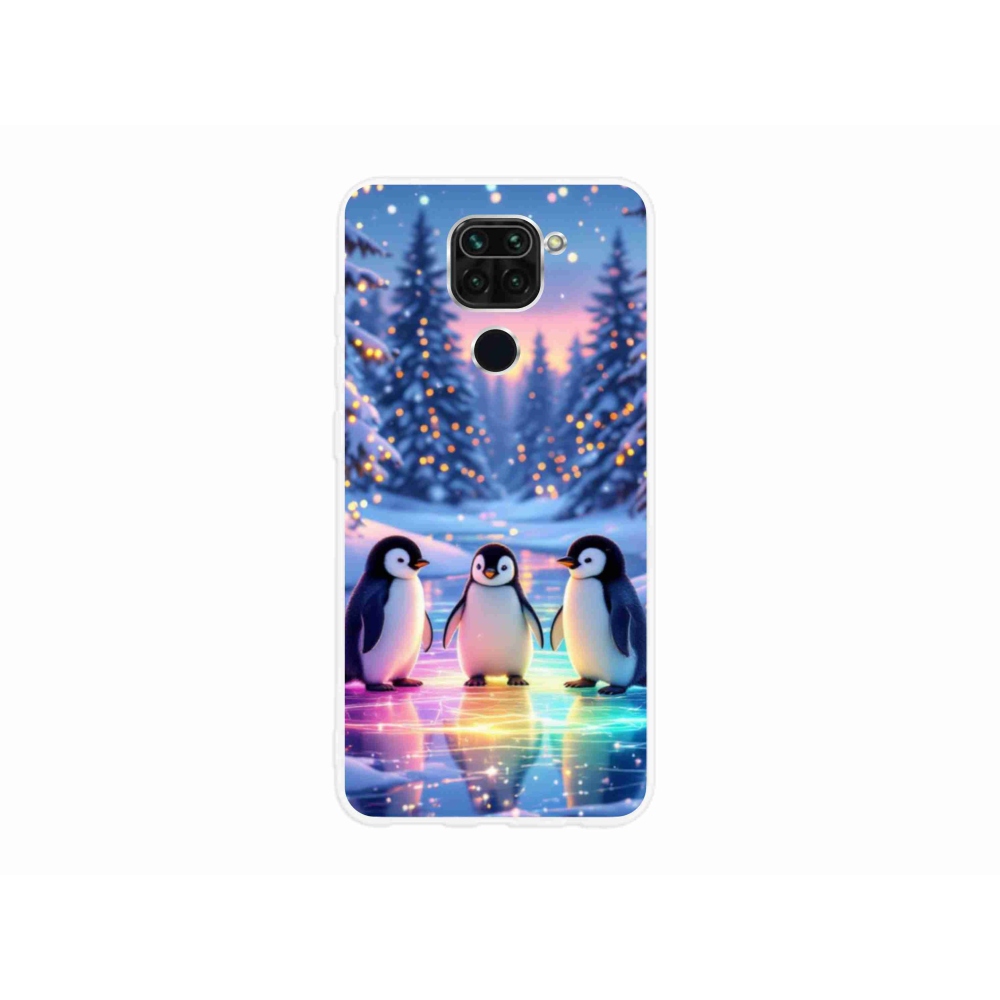 Gélový kryt mmCase na Xiaomi Redmi Note 9 - tučniaky