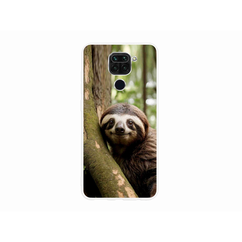 Gélový kryt mmCase na Xiaomi Redmi Note 9 - usmievavý leňochod