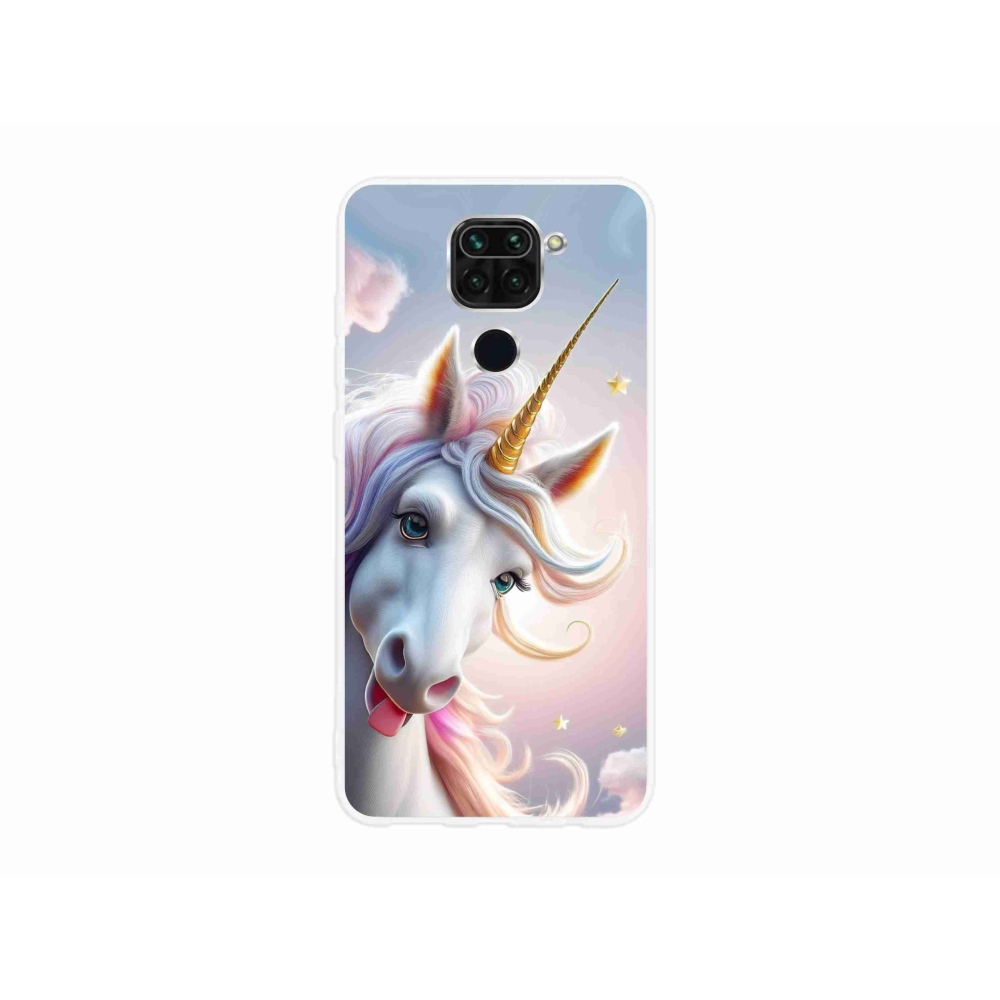 Gélový kryt mmCase na Xiaomi Redmi Note 9 - veselý jednorožec
