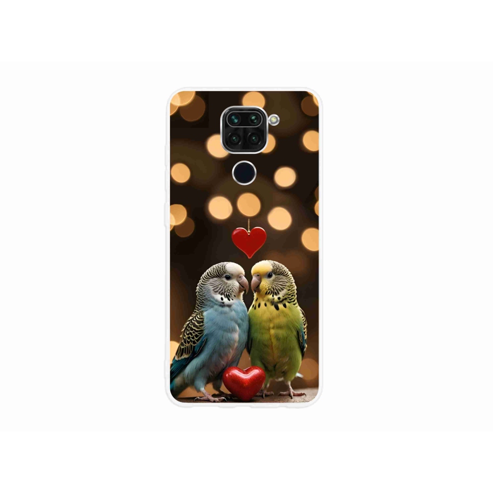 Gélový kryt mmCase na Xiaomi Redmi Note 9 - zamilovaní papagáje