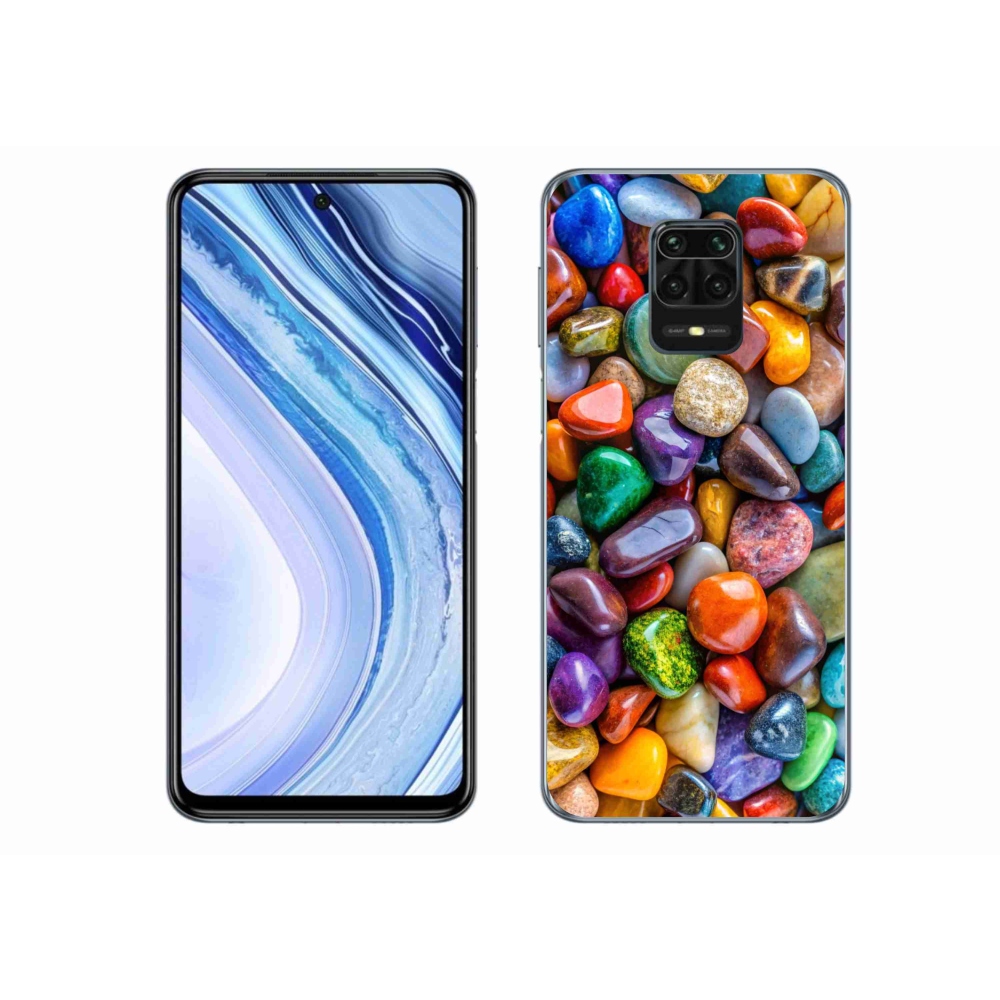 Gélový kryt mmCase na Xiaomi Redmi Note 9S - farebné kamienky