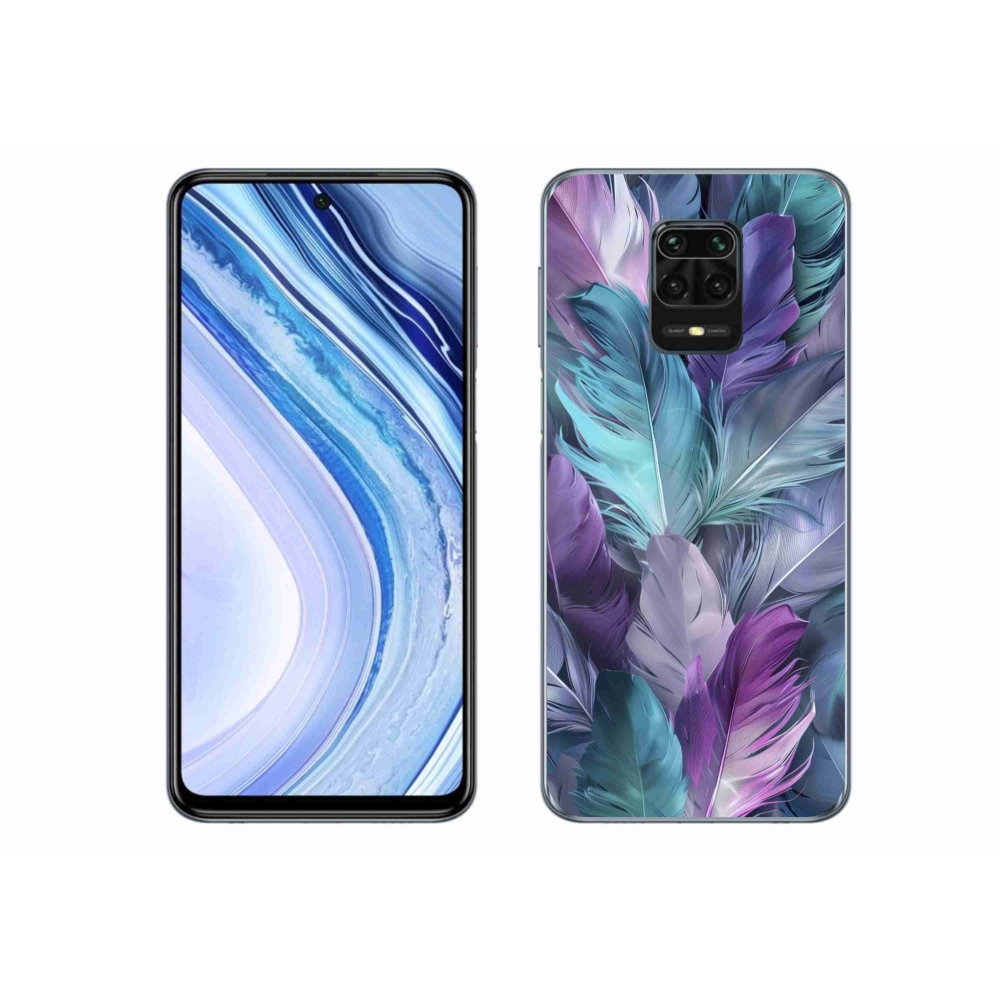 Gélový kryt mmCase na Xiaomi Redmi Note 9S - farebné perie 2