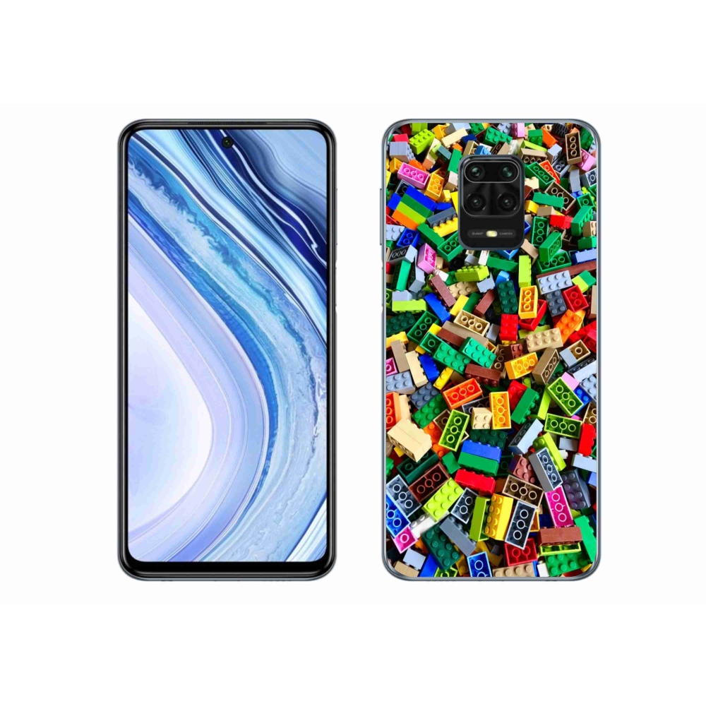 Gélový kryt mmCase na Xiaomi Redmi Note 9S - farebné stavebné kocky