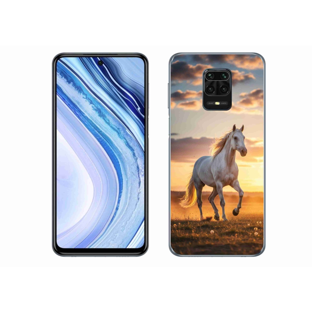 Gélový kryt mmCase na Xiaomi Redmi Note 9S - bežiaci biely kôň 2