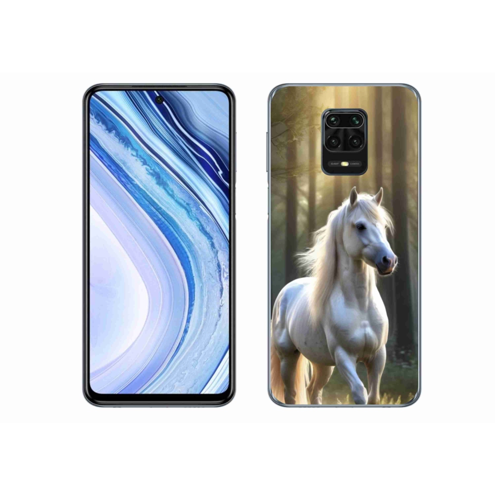 Gélový kryt mmCase na Xiaomi Redmi Note 9S - biely kôň 3