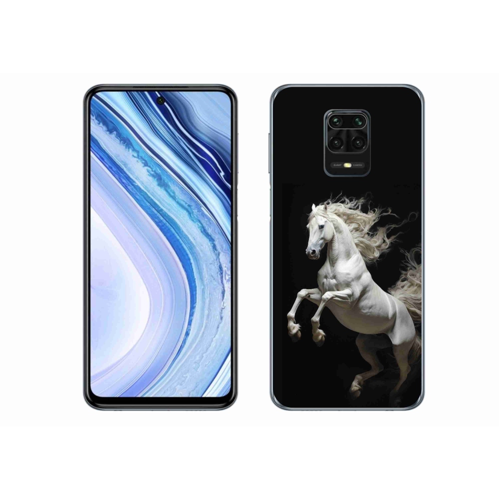Gélový kryt mmCase na Xiaomi Redmi Note 9S - biely kôň 4