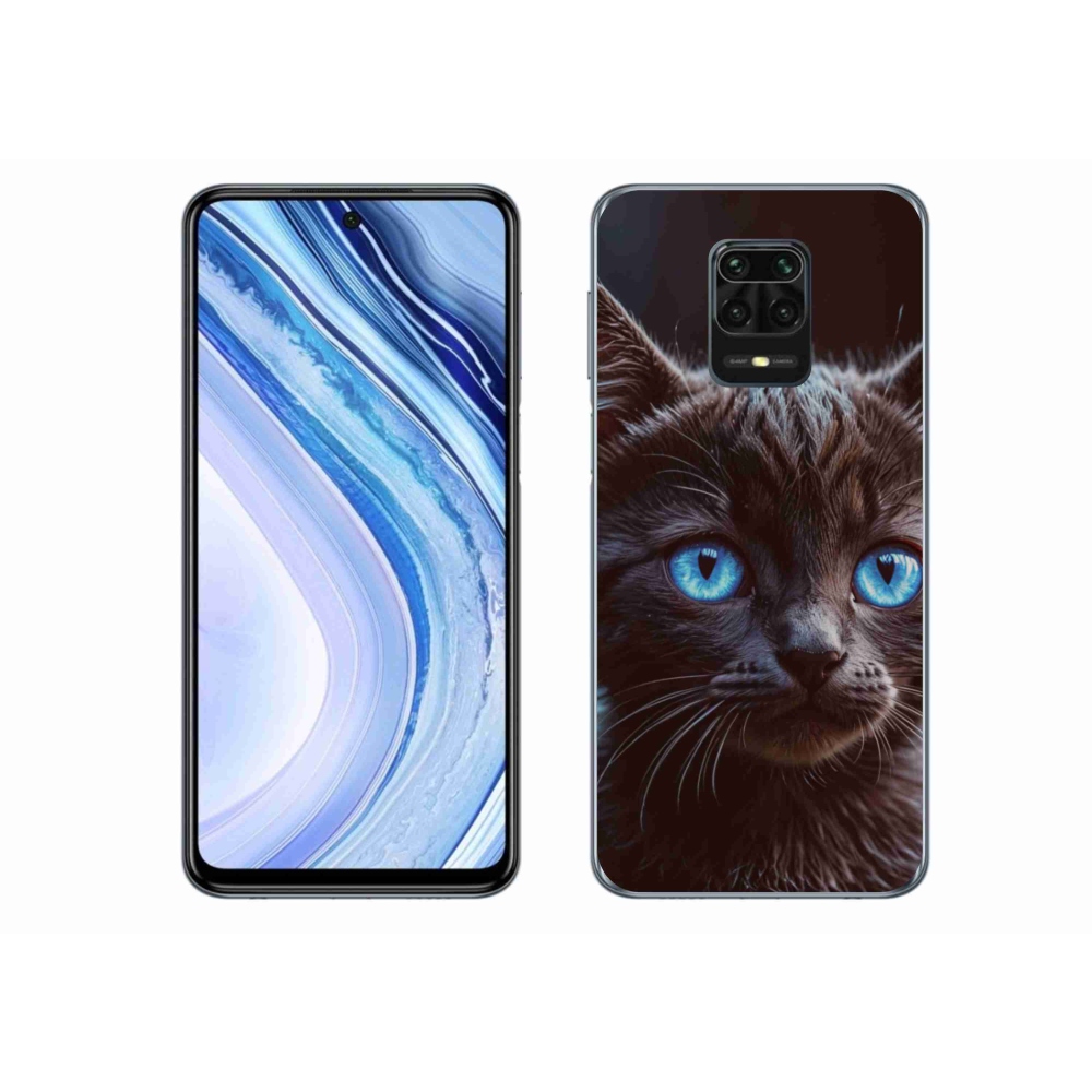 Gélový kryt mmCase na Xiaomi Redmi Note 9S - čierne mačiatko 2