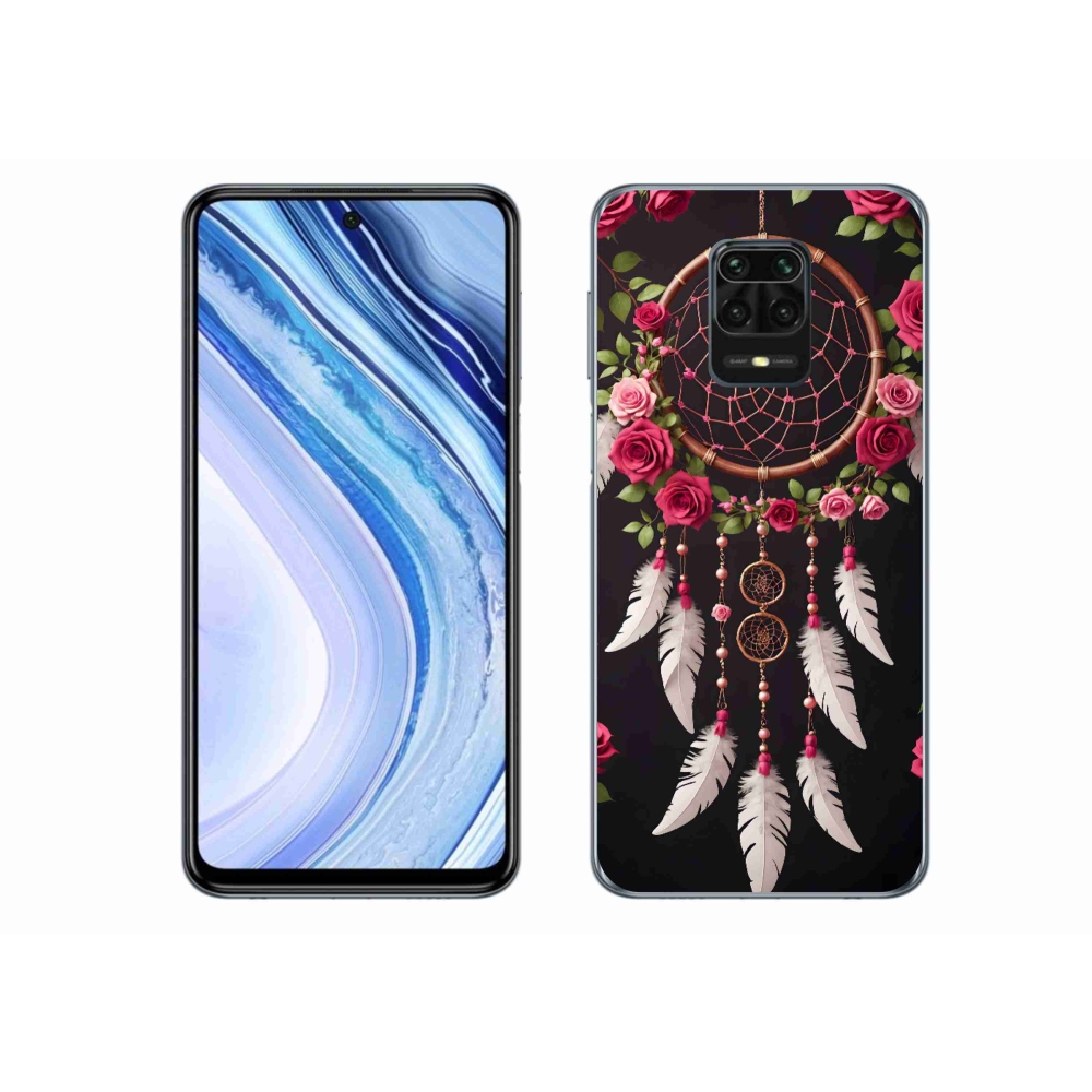 Gélový kryt mmCase na Xiaomi Redmi Note 9S - lapač snov s ružami