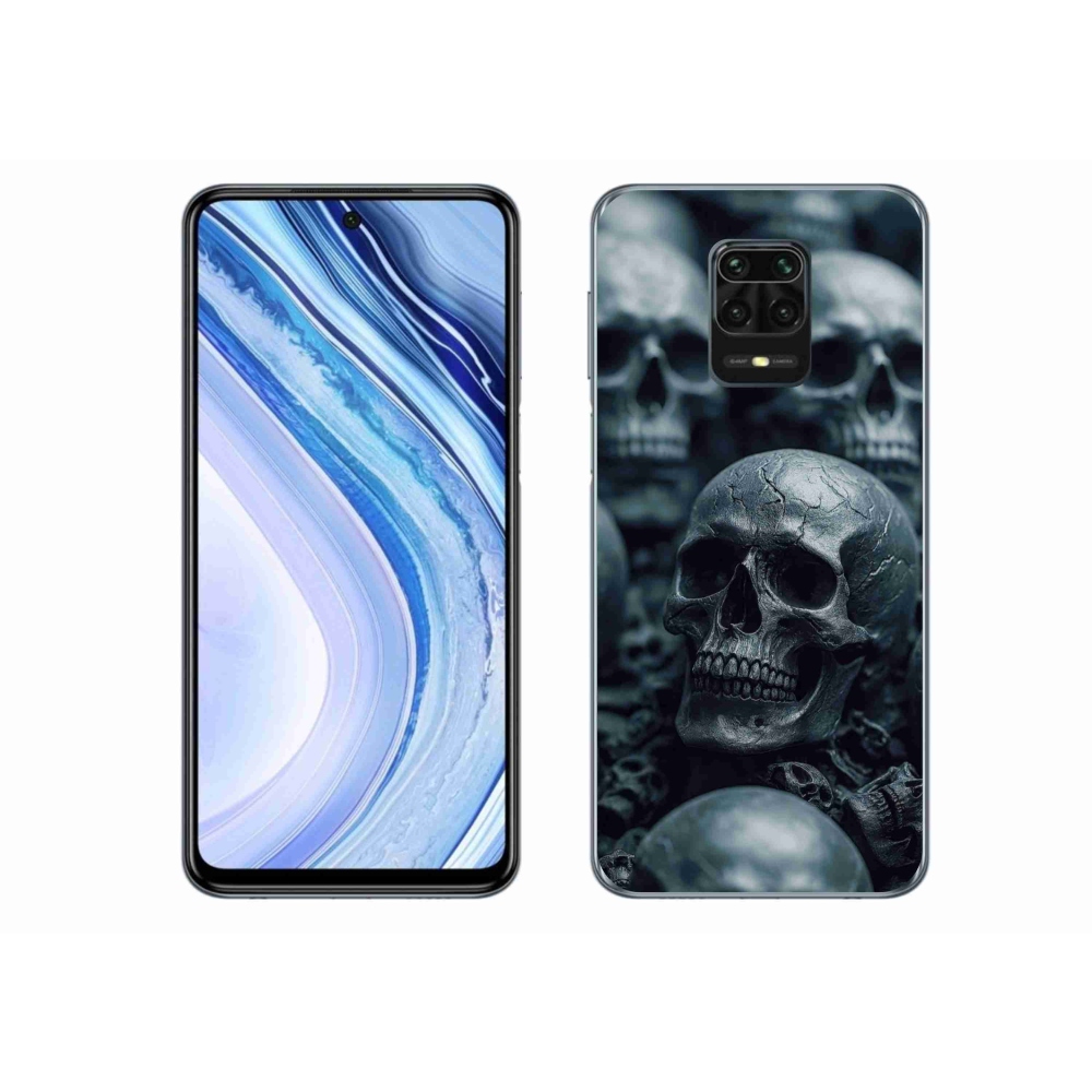 Gélový kryt mmCase na Xiaomi Redmi Note 9S - lebka 2