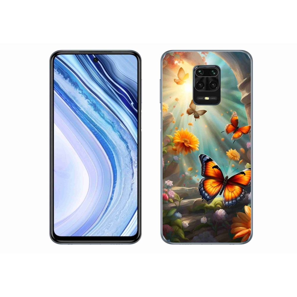 Gélový kryt mmCase na Xiaomi Redmi Note 9S - motýlia záhrada 2