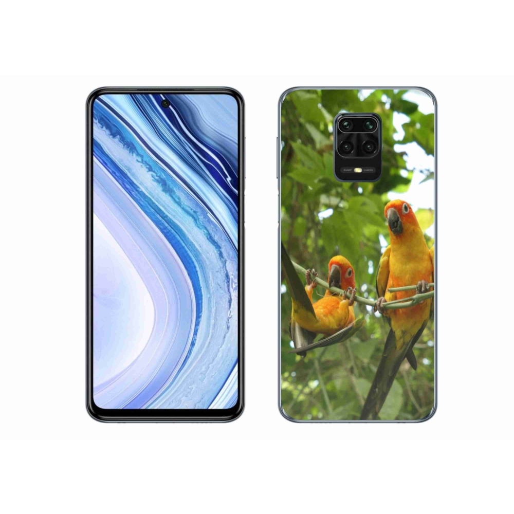 Gélový kryt mmCase na Xiaomi Redmi Note 9S - papagáje aratingy