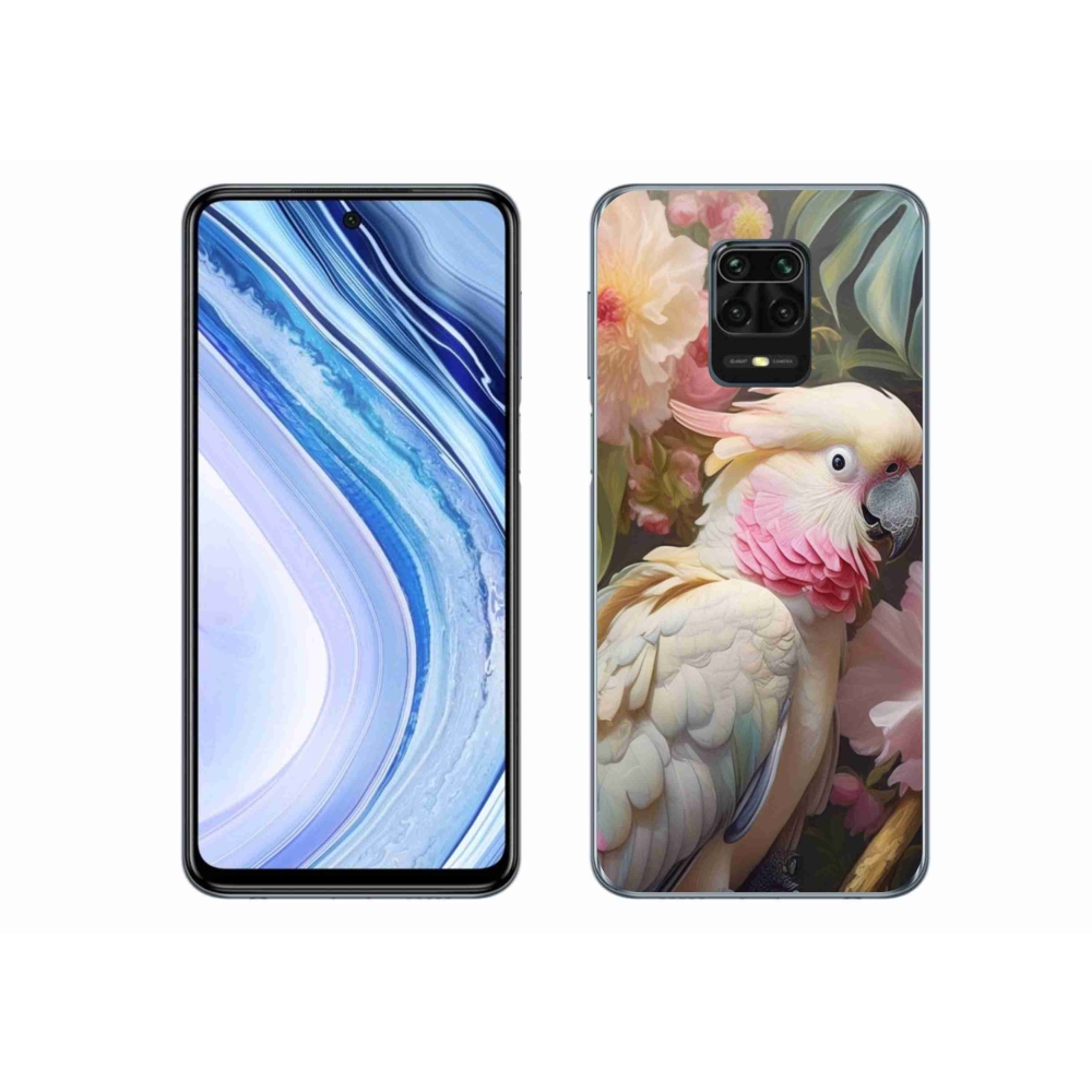Gélový kryt mmCase na Xiaomi Redmi Note 9S - papagáj kakadu ružový 2