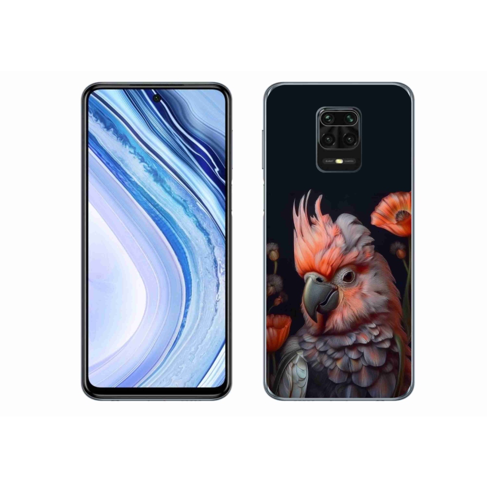 Gélový kryt mmCase na Xiaomi Redmi Note 9S - papagáj kakadu vo farbách