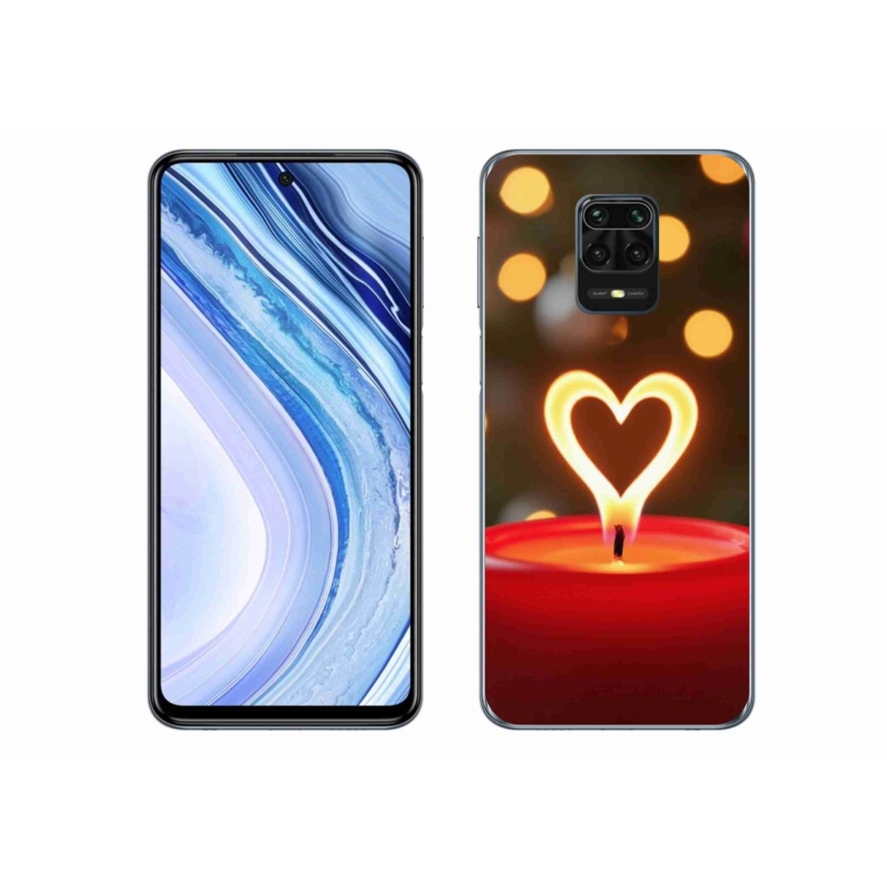 Gélový kryt mmCase na Xiaomi Redmi Note 9S - srdce z plameňa
