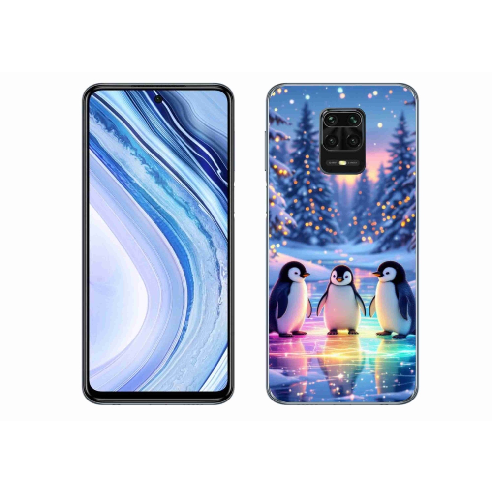 Gélový kryt mmCase na Xiaomi Redmi Note 9S - tučniaky