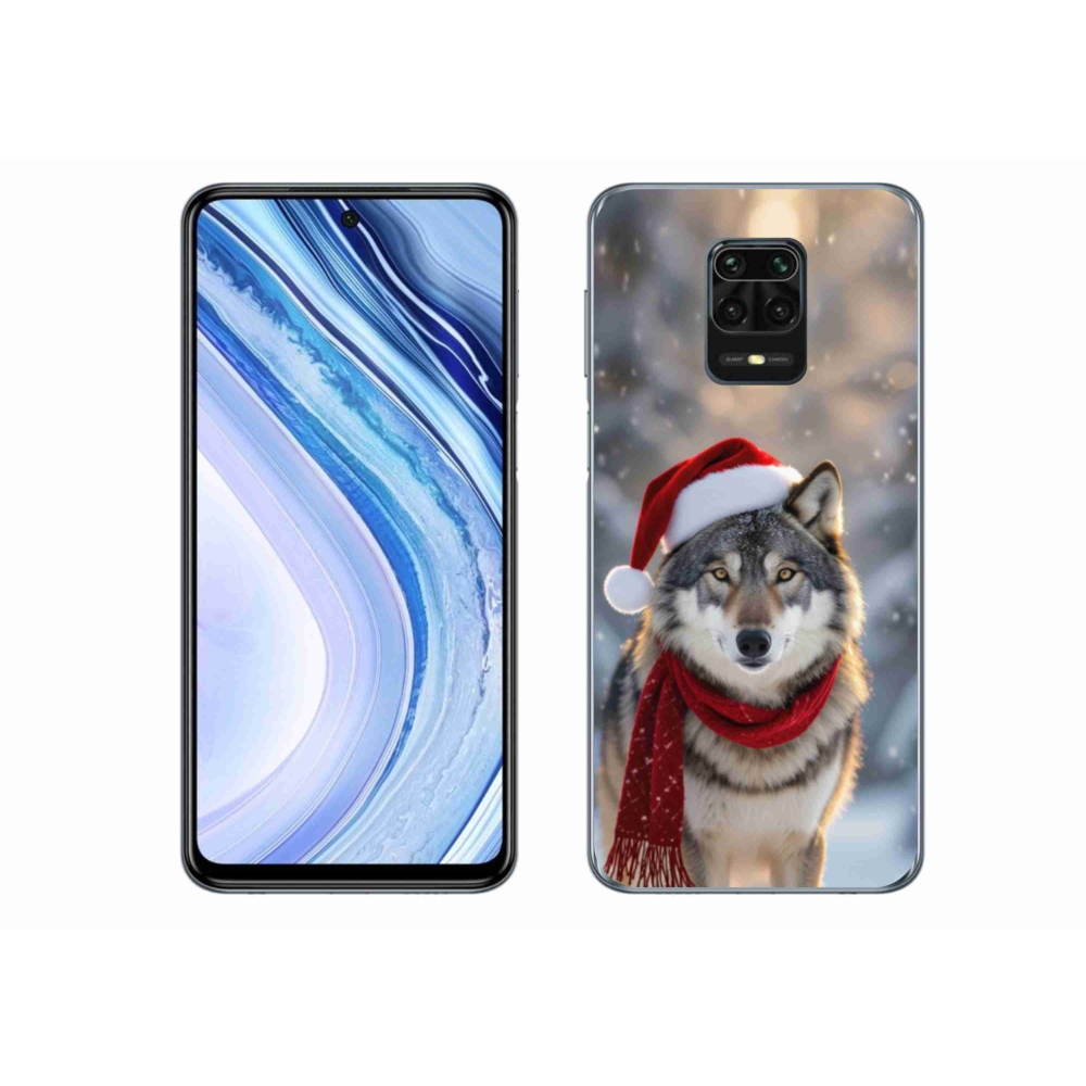 Gélový kryt mmCase na Xiaomi Redmi Note 9S - vianočný vlk