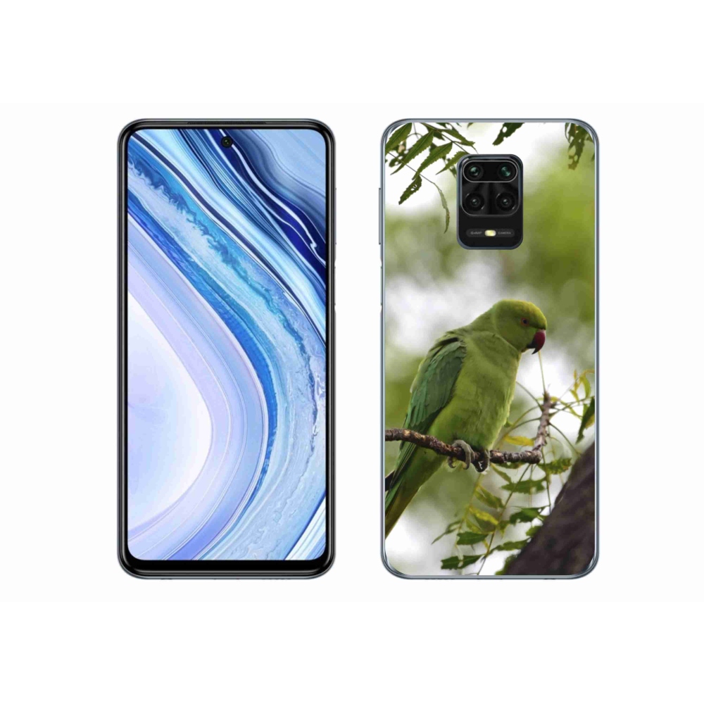 Gélový kryt mmCase na Xiaomi Redmi Note 9S - zelený papagáj