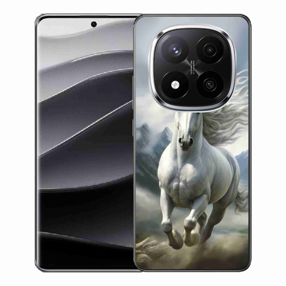 Gélový kryt mmCase na Xiaomi Remdi Note 14 Pro+ 5G - bežiaci biely kôň 3